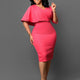 "Power Muse" Solid Bodycon African Dress