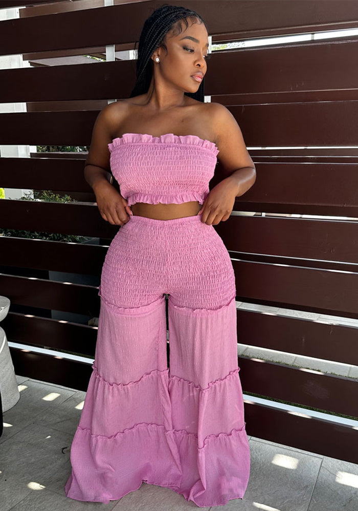 Ruffle Royalty Strapless Two-Piece Set – Curve Luxe Edition