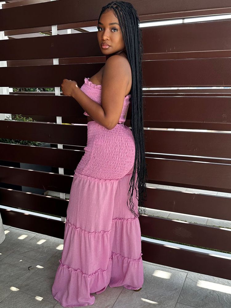 Ruffle Royalty Strapless Two-Piece Set – Curve Luxe Edition