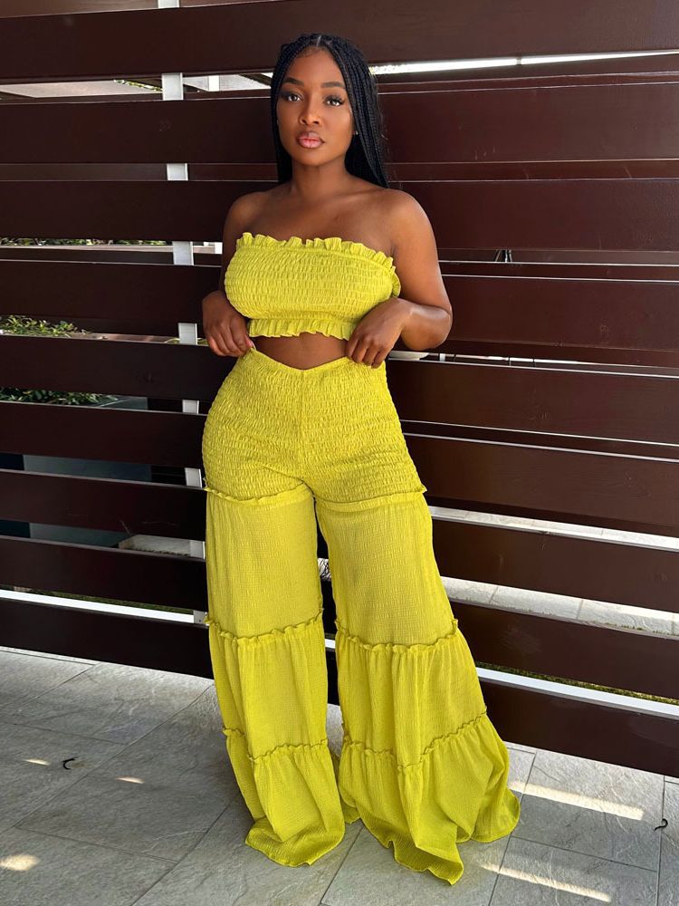 Ruffle Royalty Strapless Two-Piece Set – Curve Luxe Edition