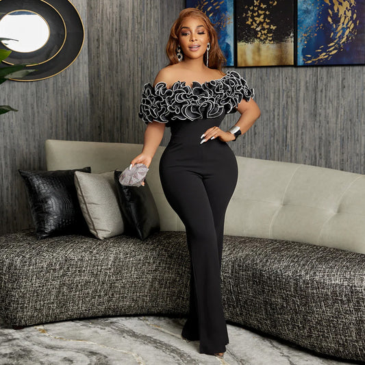 The “Power Play” Off-Shoulder Ruffle Jumpsuit