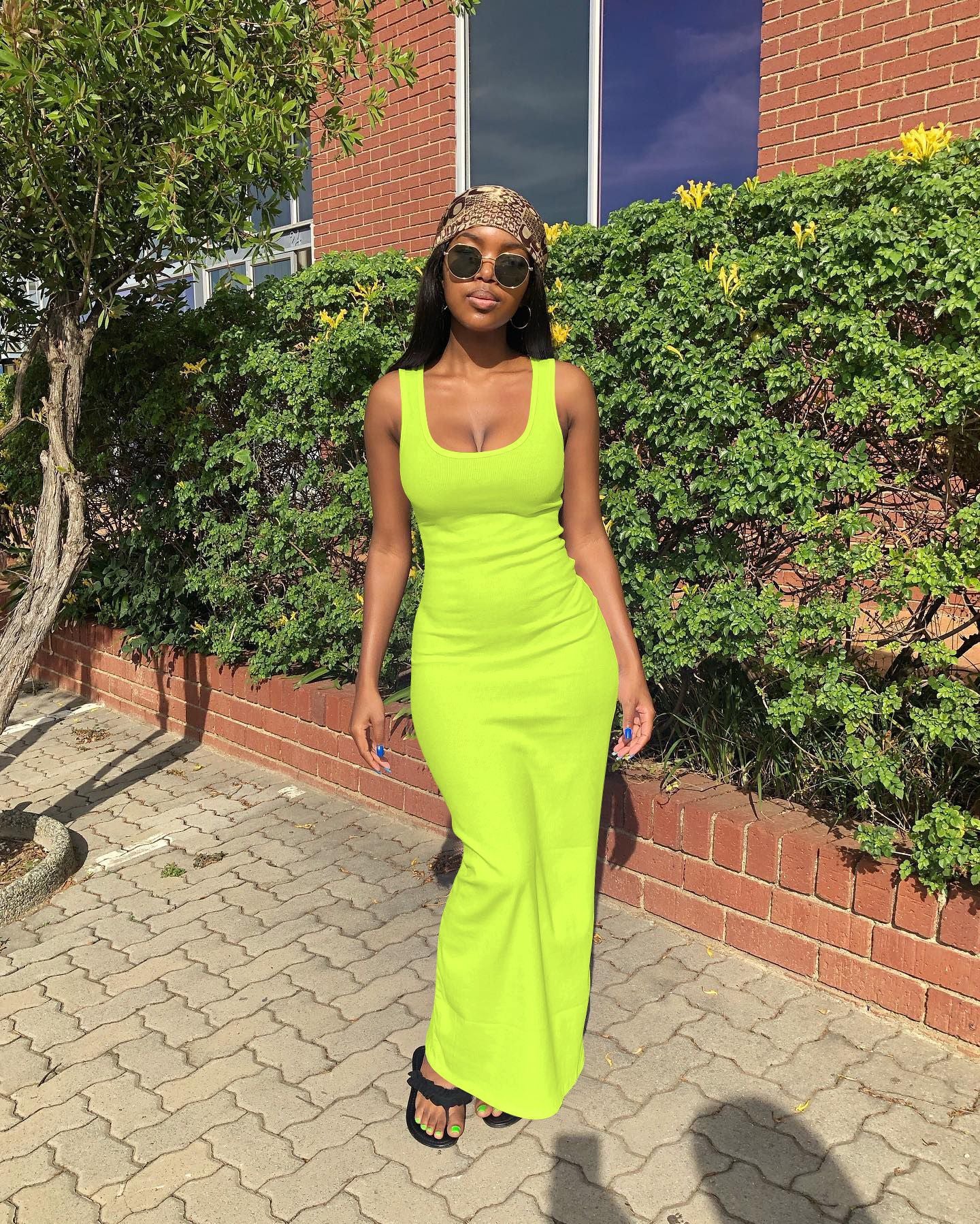 Sexy Ribbed Sundress – Stretchy Body-Hugging Maxi Dress for Vacations & Dates