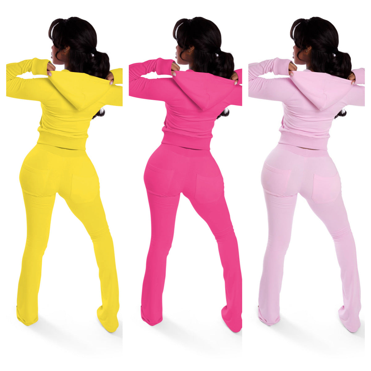 The Luxe Zippered Hooded Two-Piece Set