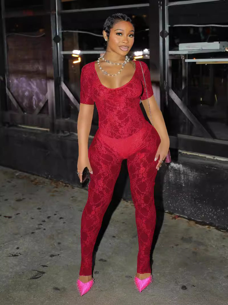 Midnight Muse Lace Jumpsuit