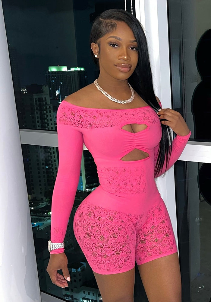 Lace Affair Off-Shoulder Jumpsuit