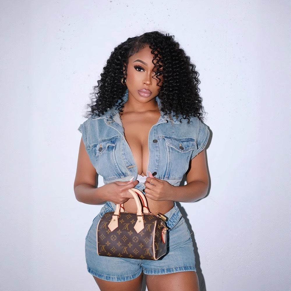 Denim Dreams Two-Piece Shorts Set