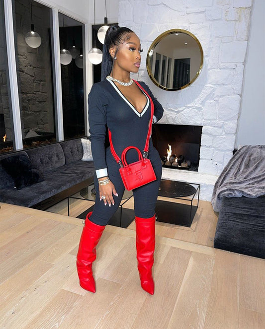 Power Moves Patchwork Jumpsuit