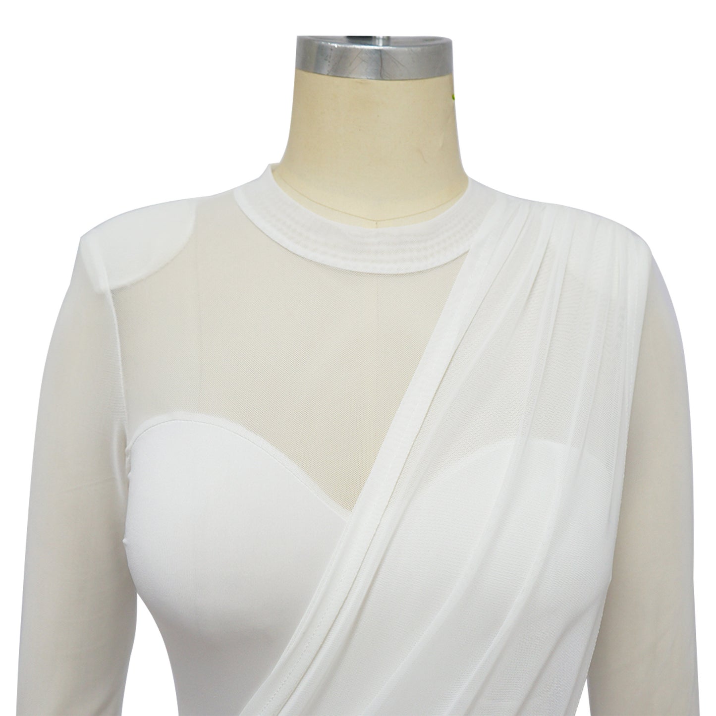 "Sultry Allure" Mesh Patchwork Slim Waist Dress