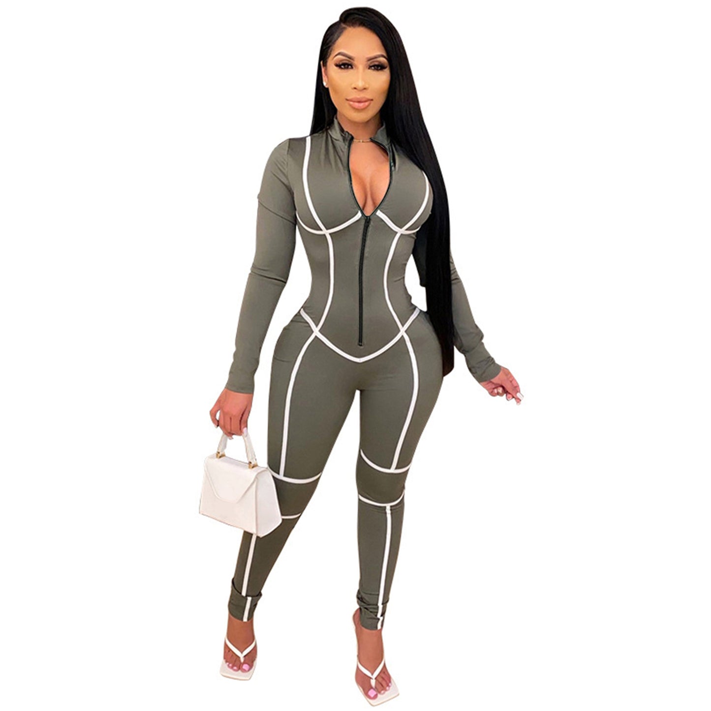 The Icon Fit Jumpsuit – Striped Patchwork Luxe Edition