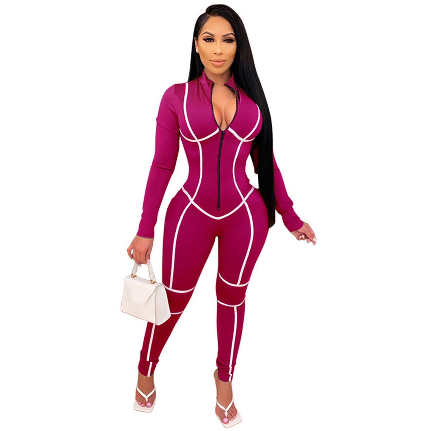 The Icon Fit Jumpsuit – Striped Patchwork Luxe Edition