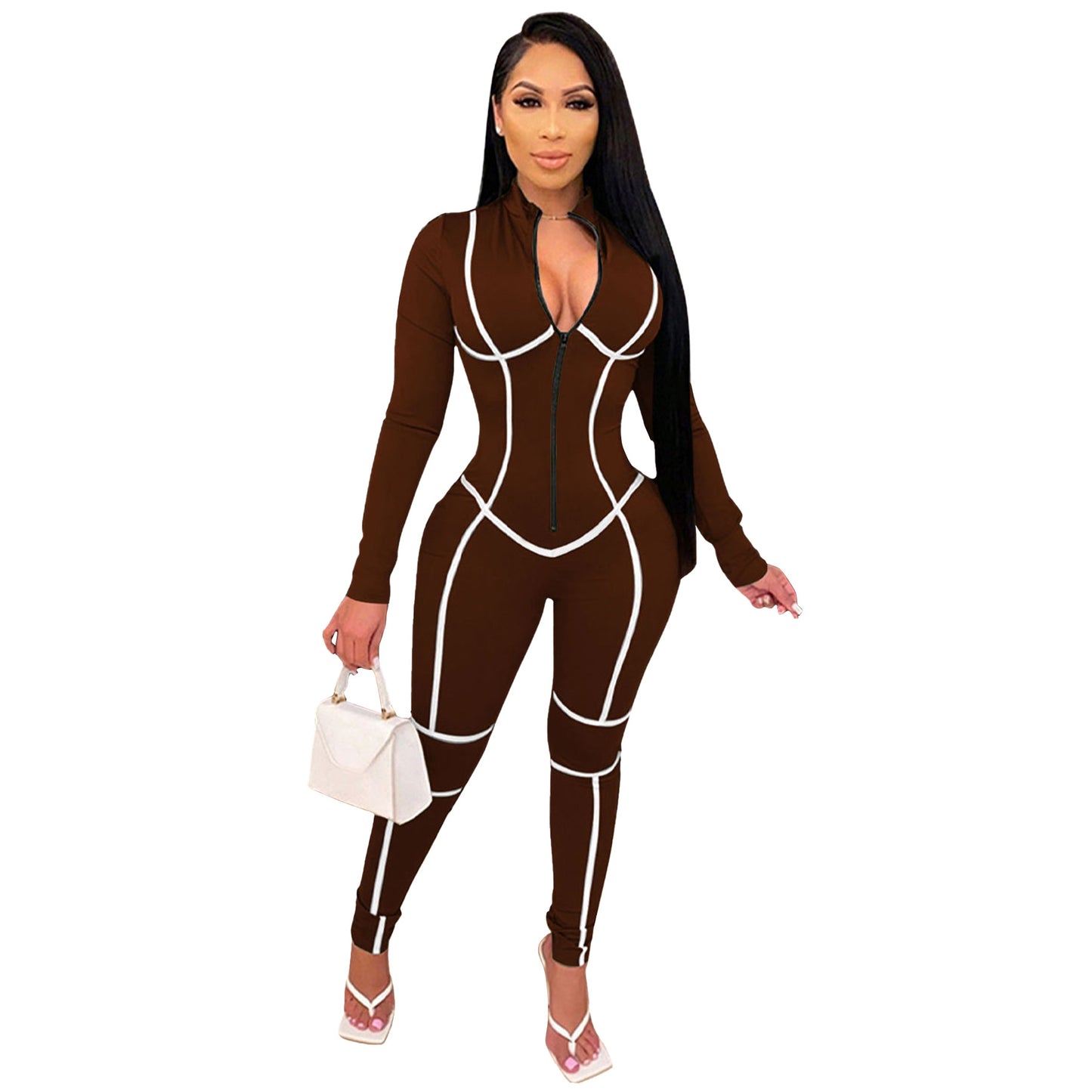 The Icon Fit Jumpsuit – Striped Patchwork Luxe Edition