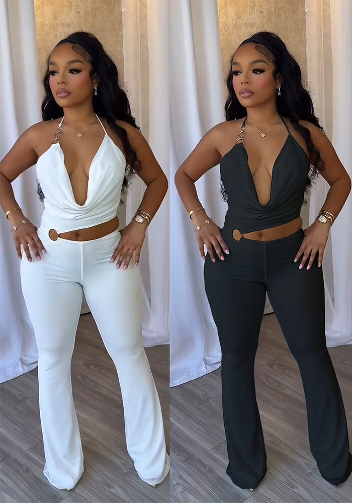Snatch Me Up Ring Halter Jumpsuit – Luxe Curve Fit | Diva Icon Exclusive