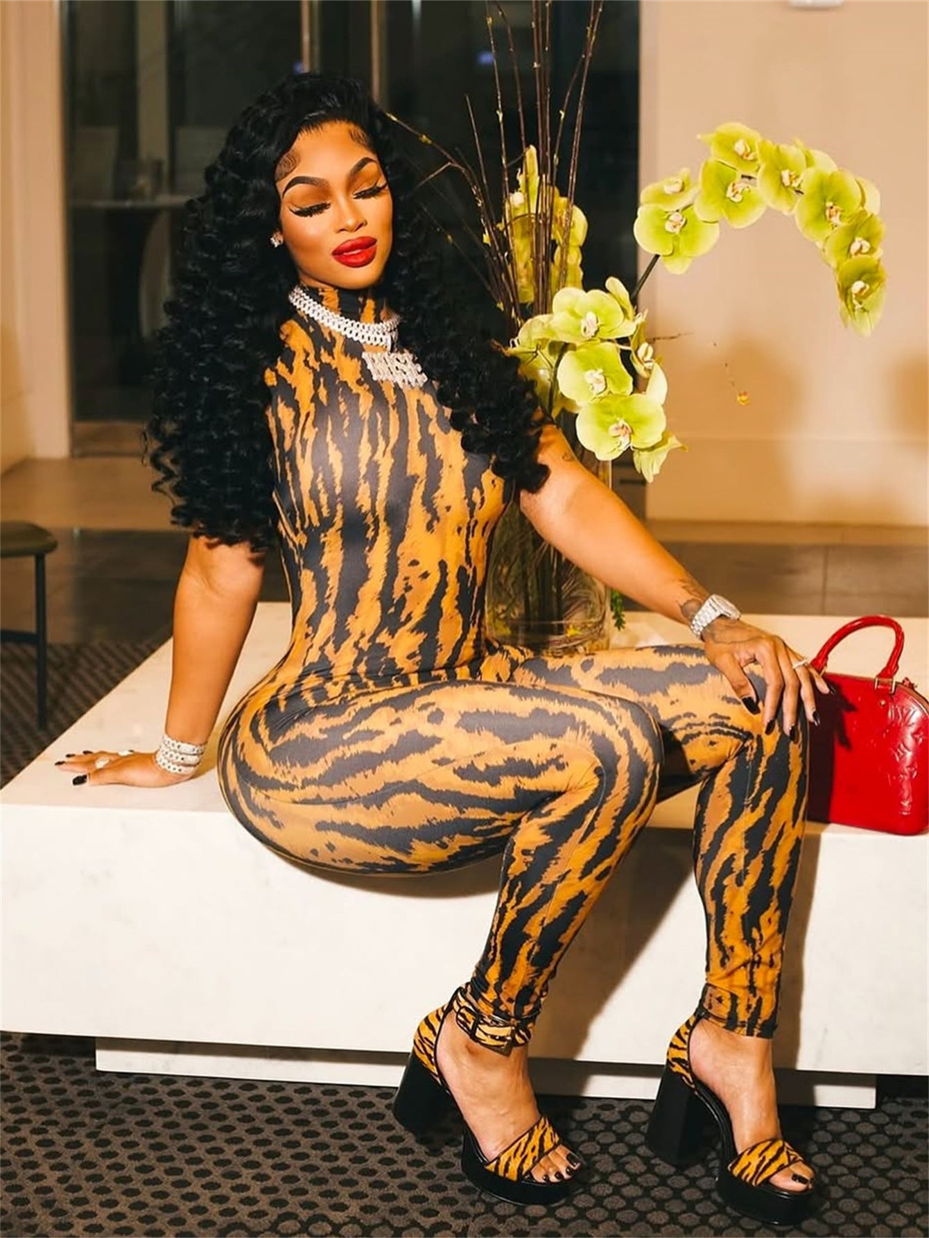 High Society Striped Jumpsuit