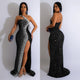 "Showstopper Glam" Sequin Beaded Maxi Dress