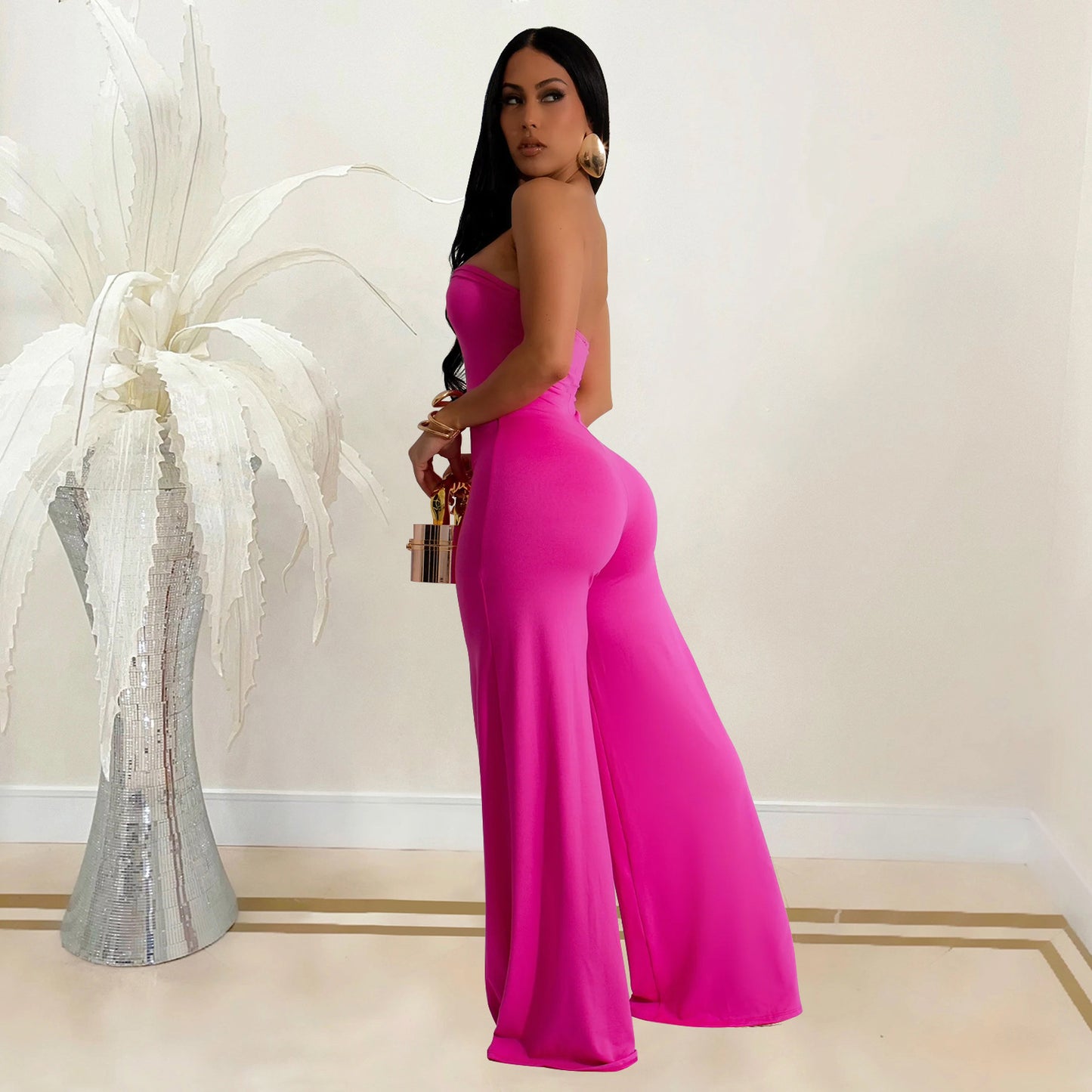 Off-Shoulder Luxe Jumpsuit – Sleek, Snatched & Statement-Making