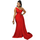 "Glamour Queen" One-Shoulder Long Dress