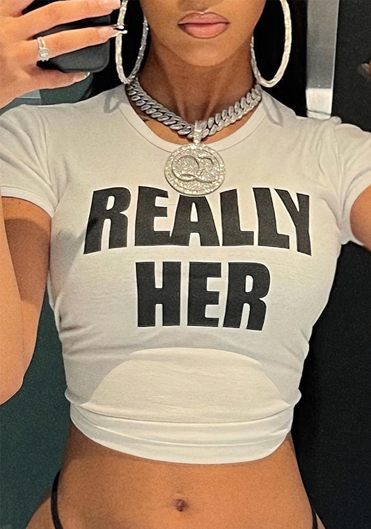 Chic Graphic Print Short Sleeve Tee