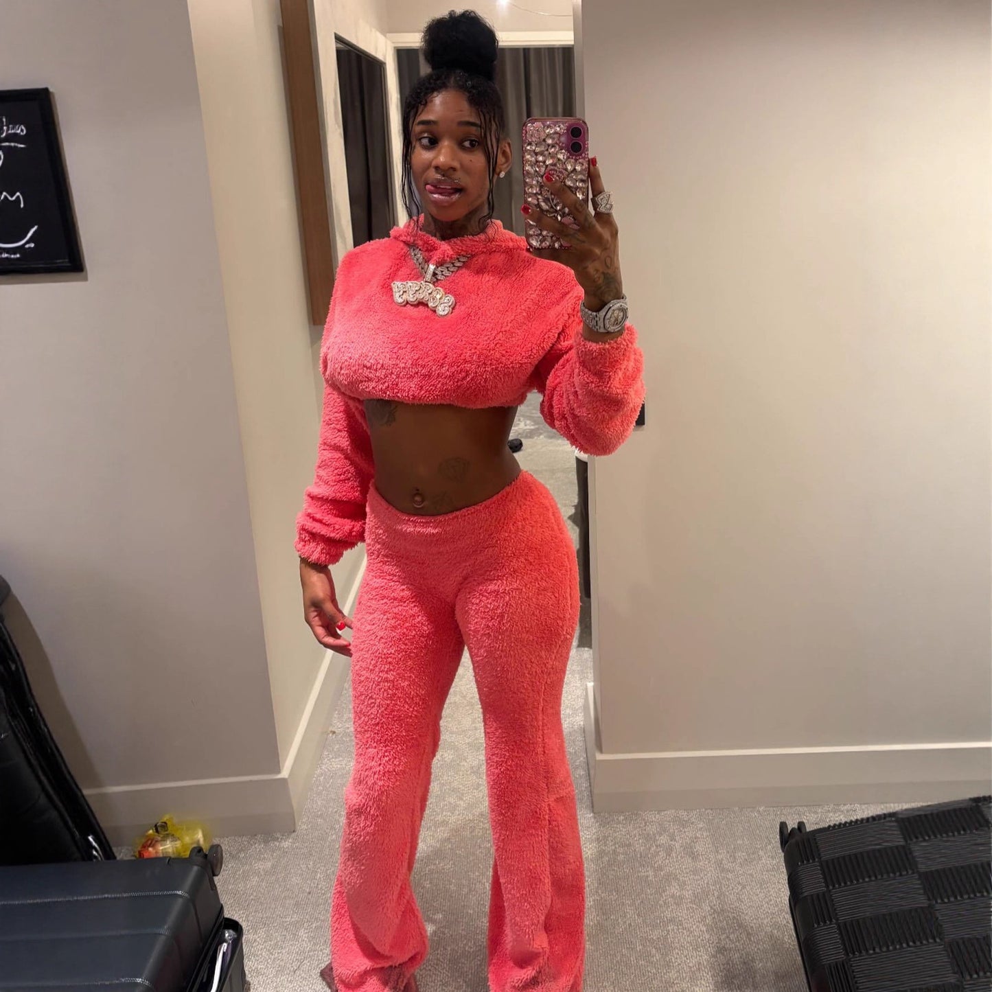 Pretty Plush Two-Piece Set