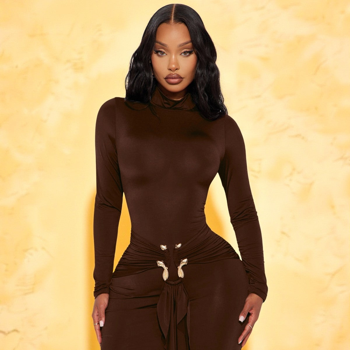 The Midnight Ribbon Elegance Gown