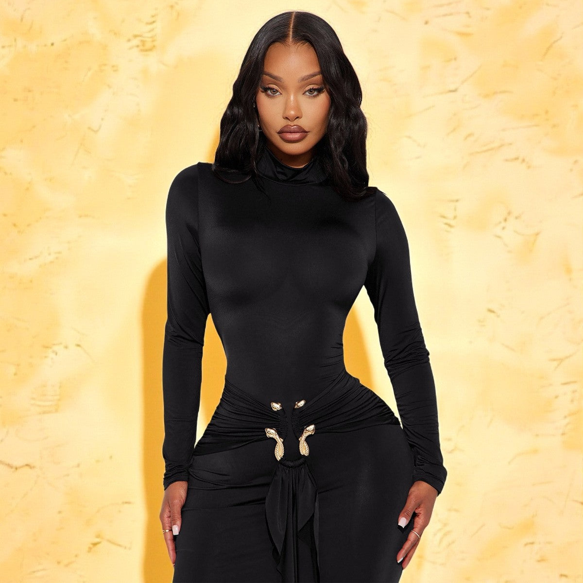 The Midnight Ribbon Elegance Gown