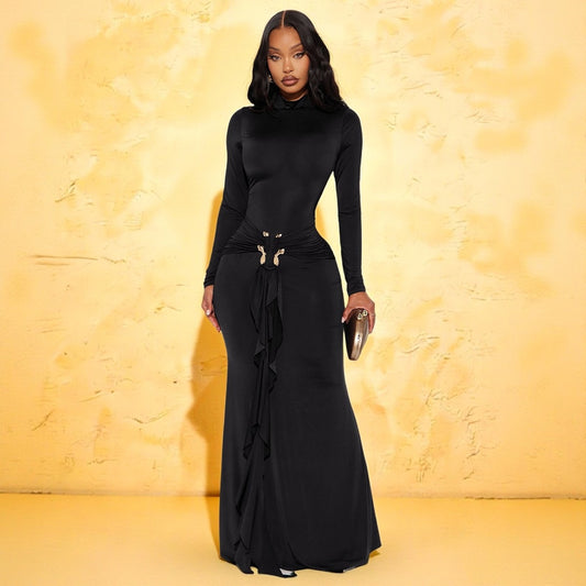 The Midnight Ribbon Elegance Gown