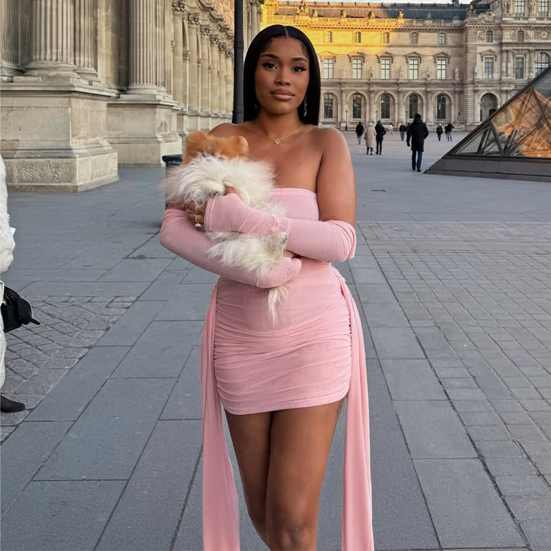 Ribbon Strapless Bodycon Dress – Spring Showstopper