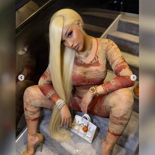 Spring Mesh Vibe Set – Printed Long Sleeve Top & Pants (2PC)