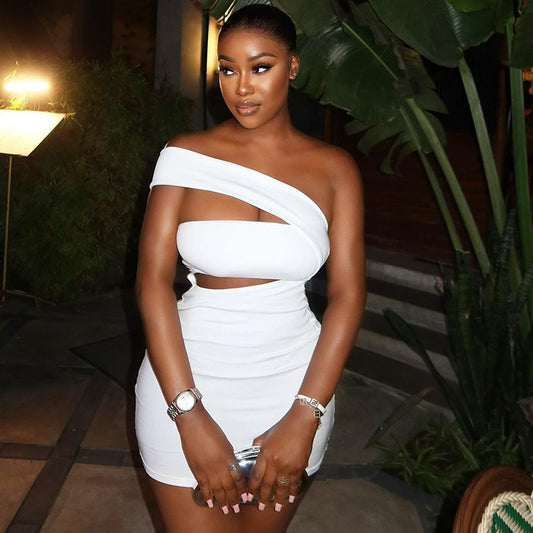 The “Velvet Hour” Off-Shoulder Bodycon Dress