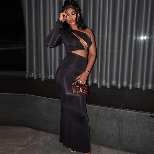 Asymmetric One-Shoulder Bodycon Dress – Bold Luxe Edition