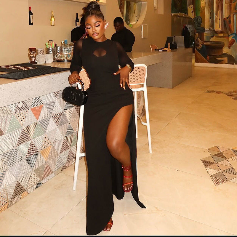 The Muse | Long Sleeve Slit Bodycon Dress