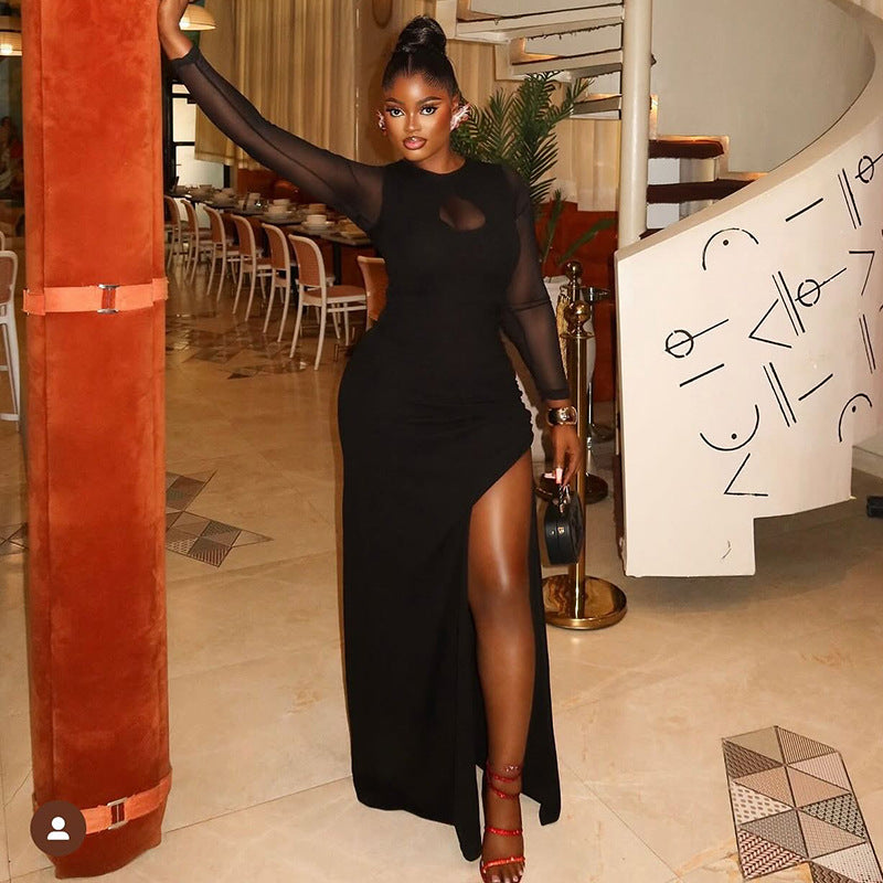 The Muse | Long Sleeve Slit Bodycon Dress