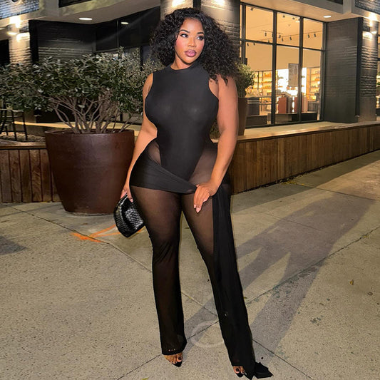 Midnight Muse Mesh Jumpsuit