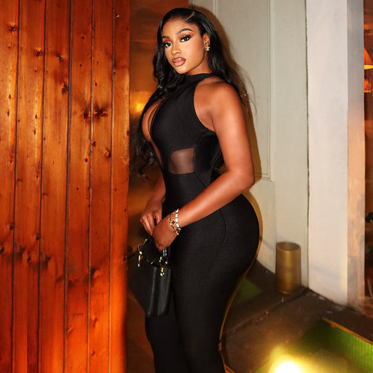 The Tempo | Backless Hollow Jumpsuit