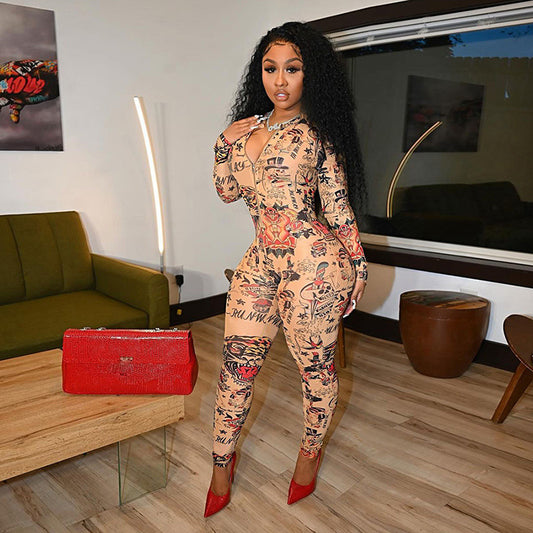 The Jetset Jumpsuit – Printed Luxe Streetwear Energy